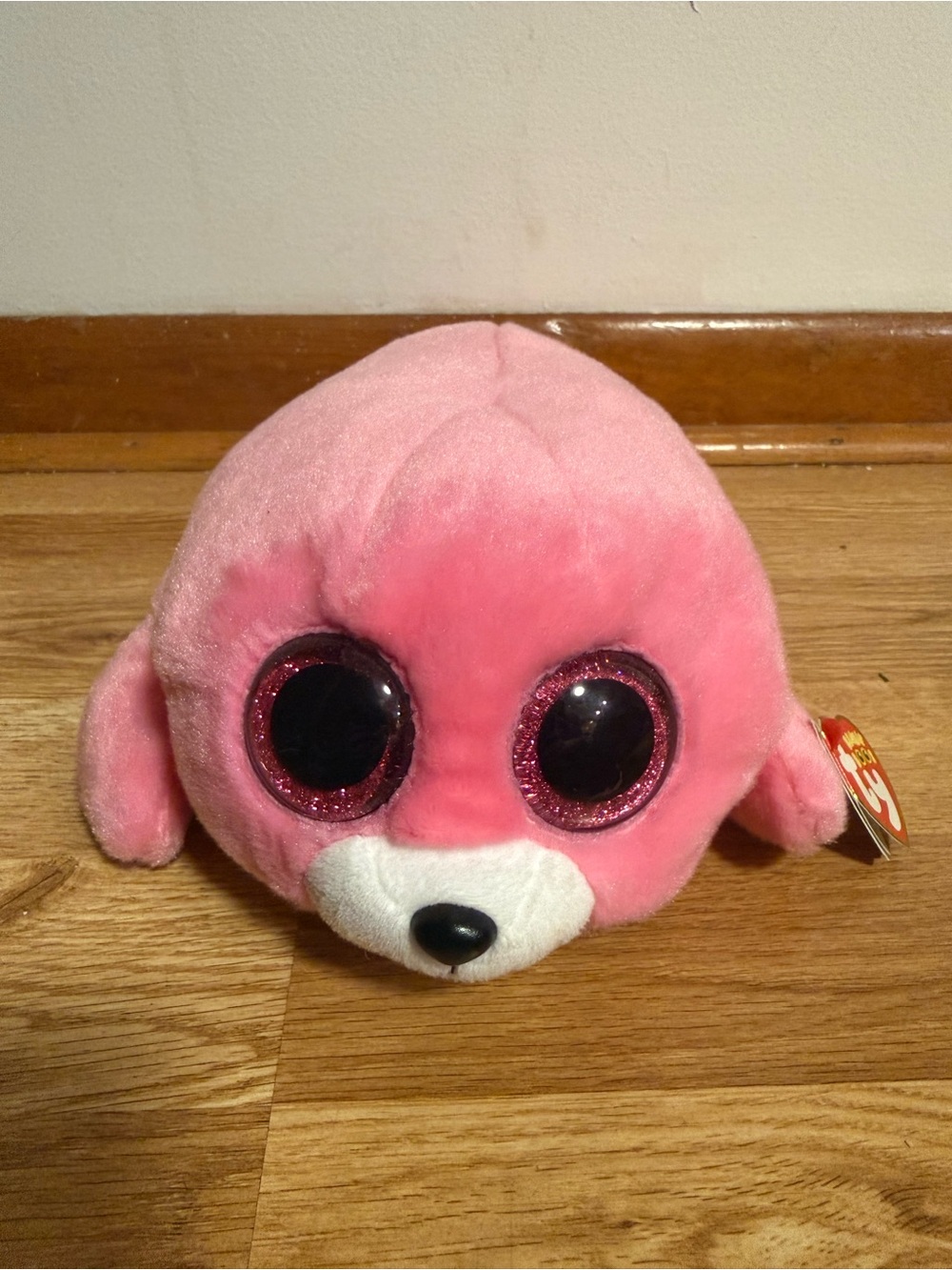 Ty Beanie Boos PIERRE Pink Baby Seal (6 Inch) NWT Plush Stuffed Toy